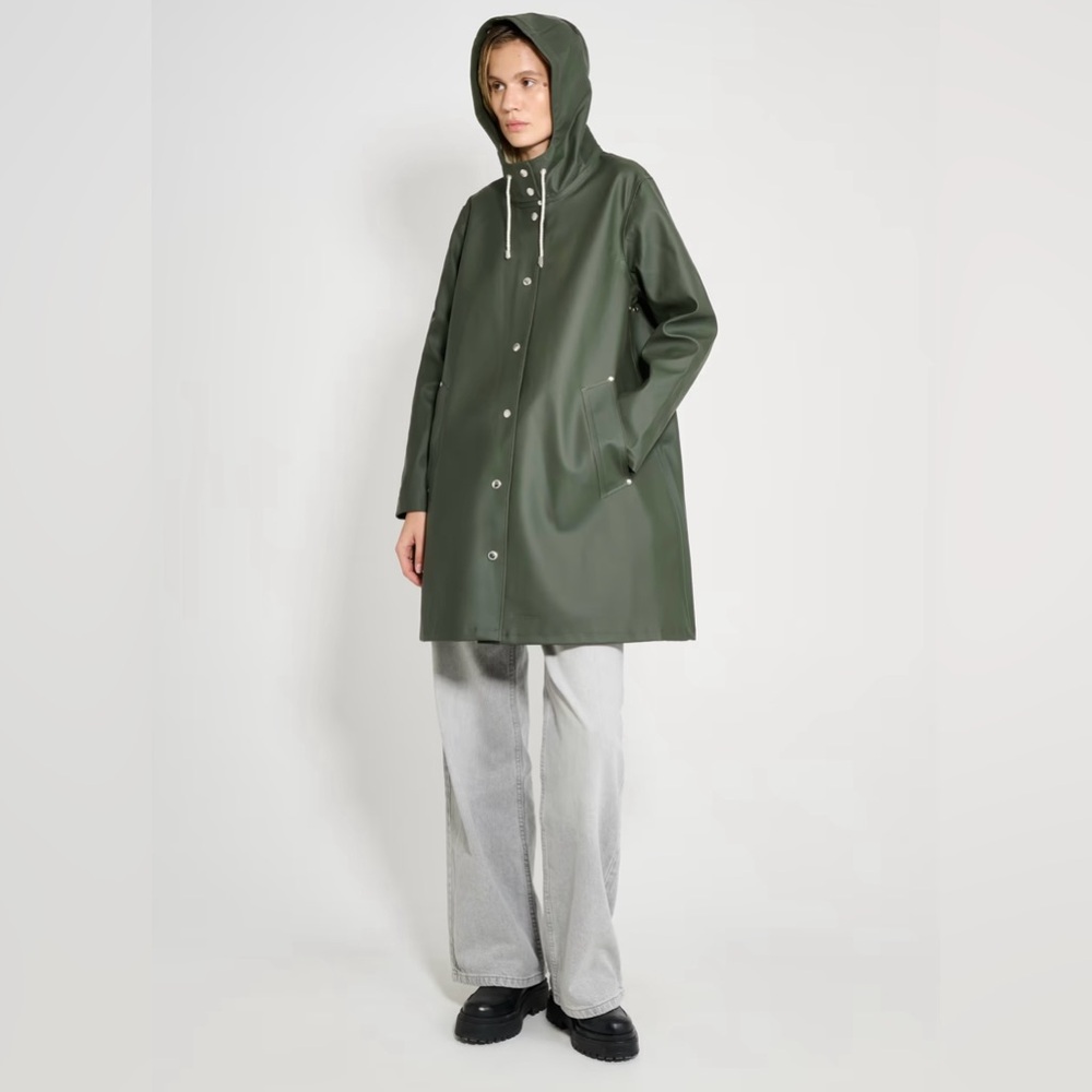 Stutterheim Mosebacke Raincoat - XXS Green RARE